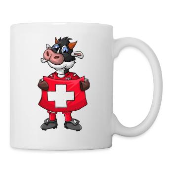 Vache fan suisse - Mug blanc - blanc - Droite
