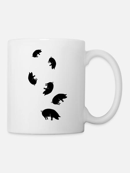 Schwein Tier - Tasse - Weiß