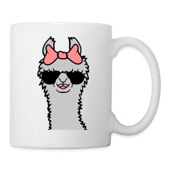 Lunettes de soleil Mama Llama cool - Mug blanc - blanc - Droite