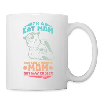 beste Katzenmama Katzendame Katzenbesitzer Geschen - Tasse - Weiß - Rechts