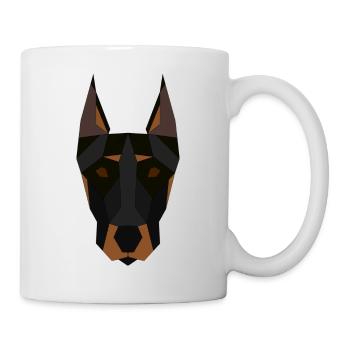 Dobermann geometrisch - Tasse - Weiß - Rechts