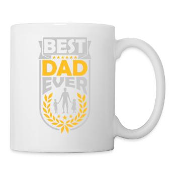 Best Dad Ever Laurel Wreath - Mug - white - Right