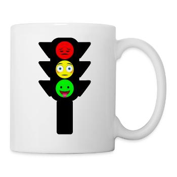 Joyeux feux de circulation - Smilies pour tout le monde - Mug blanc - blanc - Droite