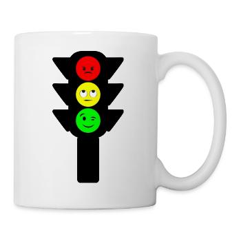 Joyeux feu de circulation - Motif pour enfants - Mug blanc - blanc - Droite