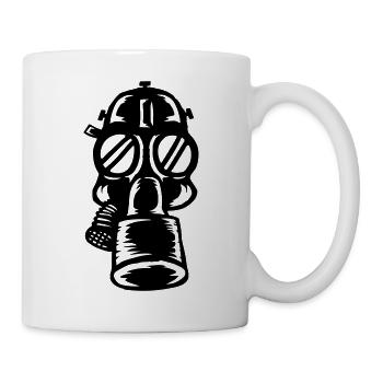 Conception de filtre rétro de masque à gaz - Mug blanc - blanc - Droite