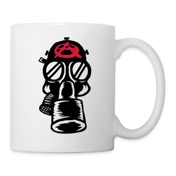 Anarchy Punk Gas Mask Rétro - Mug blanc - blanc - Droite