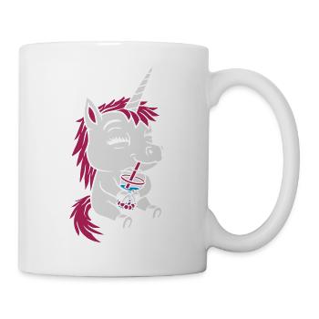 Getränk Boba Tee Einhorn - Tasse - Weiß - Rechts