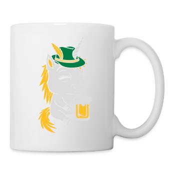 Party Einhorn Bier trinken - Tasse - Weiß - Rechts
