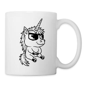 Sunglasses Unicorn Cool Comic - Mug - white - Right