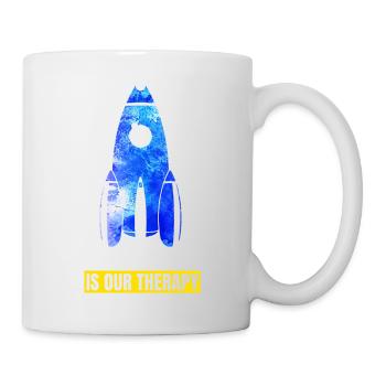 Abstract Delightful Rocket Of Cheerful Astro Quote - Mug - white - Right