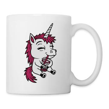 Boba Tee trinkendes Einhorn - Tasse - Weiß - Rechts
