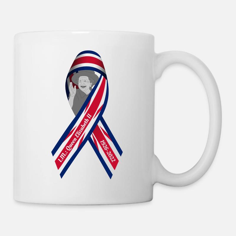 Union Jack Bow Queen Elizabeth II - Mug - white