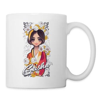 Geisha with flowers - Mug - white - Right