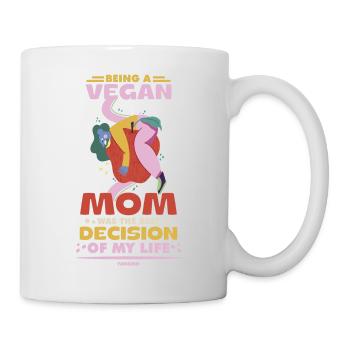 mère végétalienne meilleure décision de la vie - Mug blanc - blanc - Droite