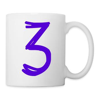 3 JAHRE. 3. JUBILÄUM. GEBURTSTAG 3 JAHRE. 3 - Tasse - Weiß - Rechts
