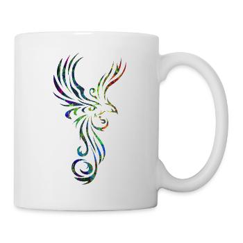 Tattoo Vogel marmoriert 1 - Tasse - Weiß - Rechts