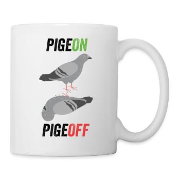 Pigeon Pigeoff - Ornithologue Ornithologue Cochon d’observation des oiseaux - Mug blanc - blanc - Droite
