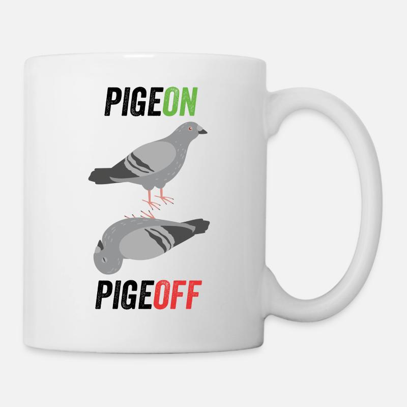 Pigeon Pigeoff - Ornithologue Ornithologue Cochon d’observation des oiseaux - Mug blanc - blanc