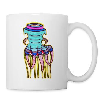 Qualle - Tasse - Weiß - Rechts