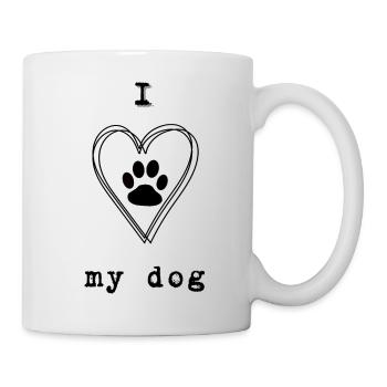 I love my dog - Tasse - Weiß - Rechts