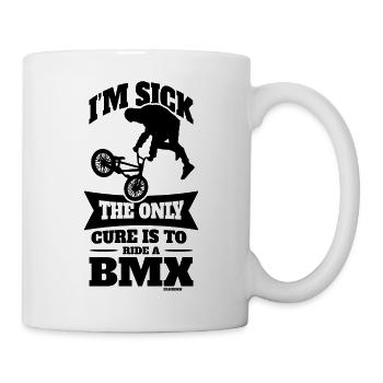 kranker BMX-Fahrer - Tasse - Weiß - Rechts