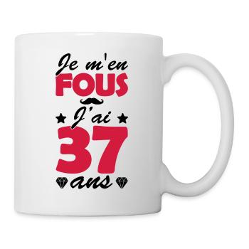 j ai 37 ans / humour anniversaire 37 ans - Mug blanc - blanc - Droite
