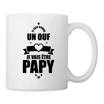 je suis comme un ouf je vais être papy - Mug blanc - blanc - Droite