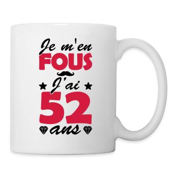 j ai 52 ans / humour anniversaire 52 ans - Mug blanc - blanc - Droite