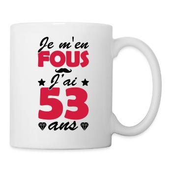j'ai 53 ans / cadeau anniversaire 53 ans - Mug blanc - blanc - Droite