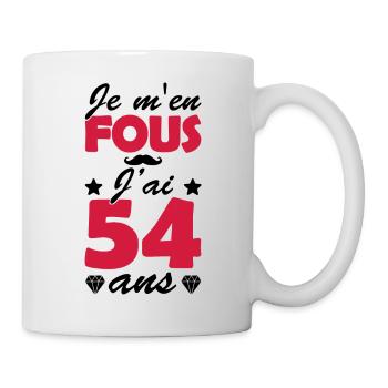 j'ai 54 ans / cadeau anniversaire 54 ans - Mug blanc - blanc - Droite