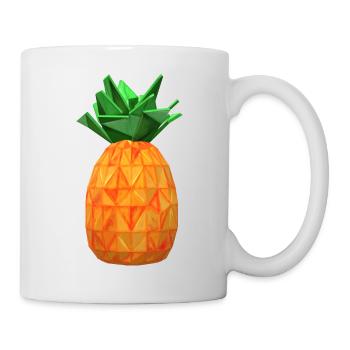 Pineapple Polygon Fruit Pineapple Healthy - Mug - white - Right
