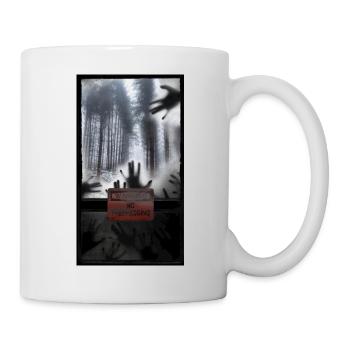 T-shirt creepy forest entering forbidden gift - Mug - white - Right