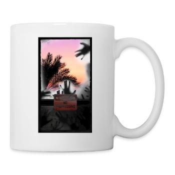 T-shirt creepy forest entering forbidden gift - Mug - white - Right