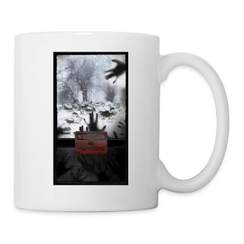 T-shirt creepy forest entering forbidden gift - Mug - white - Right