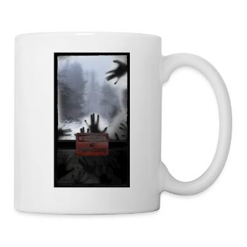 T-shirt creepy forest entering forbidden gift - Mug - white - Right