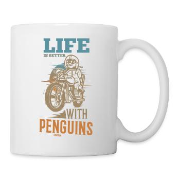 Life Is Better With Penguins - Tasse - Weiß - Rechts