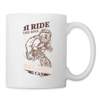 Je fais du BMX parce que je peux - Mug blanc - blanc - Droite