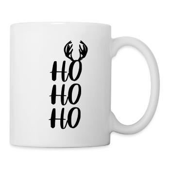Ho Ho Ho Weihnachtsdesign - Tasse - Weiß - Rechts