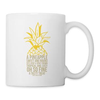Pineapple Fruit Food Fruit Cooking Poem Gift - Mug - white - Right