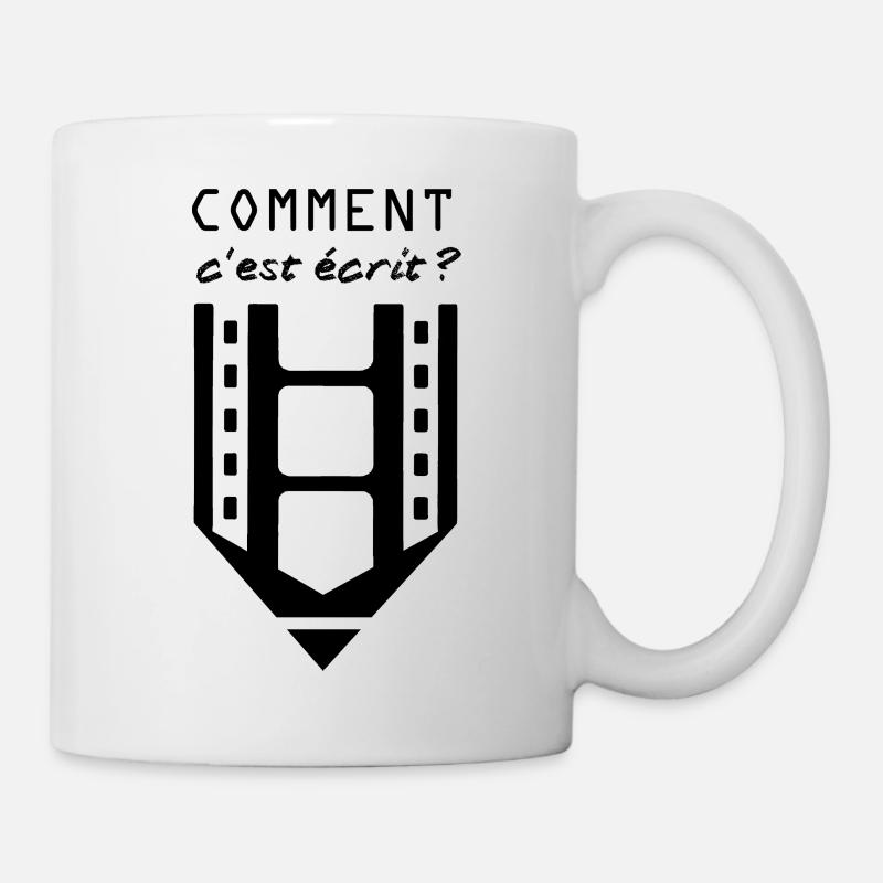 Comment c'est écrit NB Transparent - Mug blanc - blanc