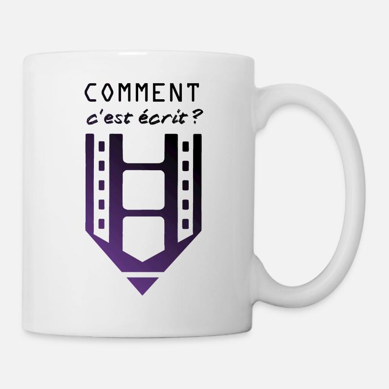 Comment c'est écrit Couleur Transparent - Mug blanc - blanc