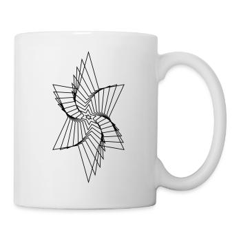 Stern Illustration - Tasse - Weiß - Rechts