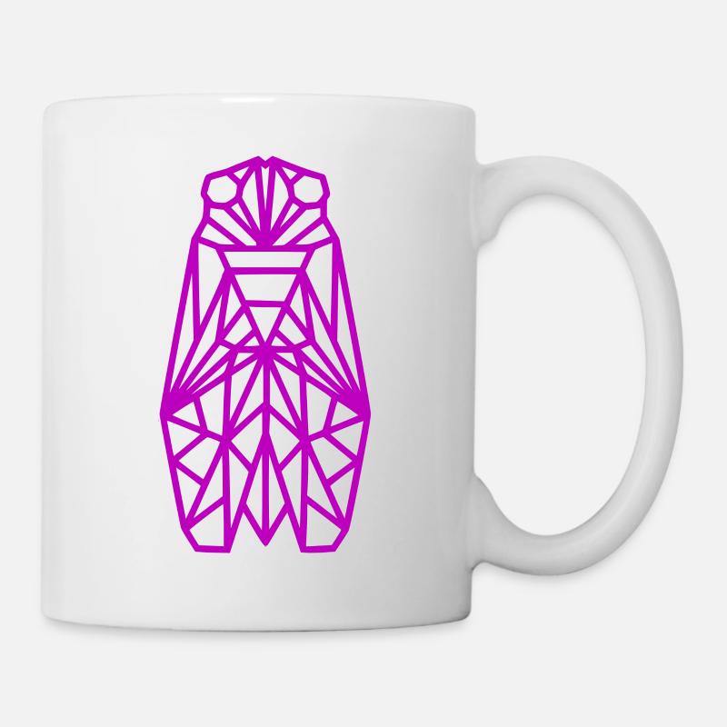 Cicada Lavendel T-Shirt - Tasse - Weiß