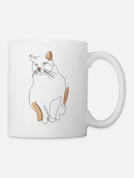 Katze - Tasse - Weiß