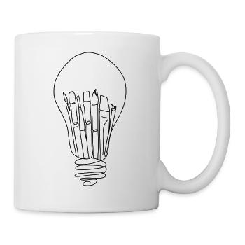 kreative Glühbirne - Tasse - Weiß - Rechts