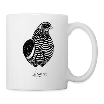 Funny Chicken Line Art Pop Art Minimalist 8 - Mug - white - Right