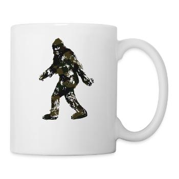 Bigfoot Silhouette Camouflée - Mug blanc - blanc - Droite