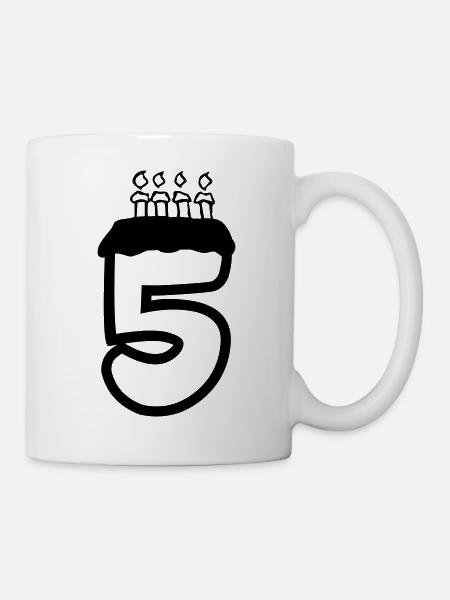 5 Birthday - Tasse - Weiß