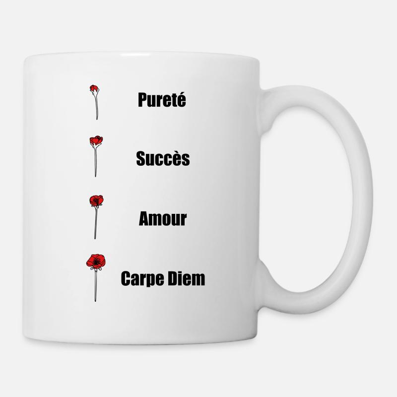 Coquelicot pureté amour succes - Mug blanc - blanc