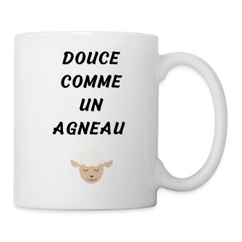 Douce comme un agneau - Mug blanc - blanc - Droite